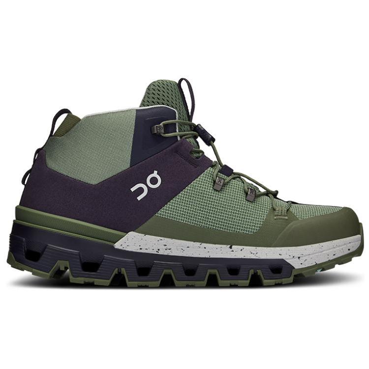 On Cloudtrax Cushiing N-Slip Mid-Top Hiking Shoes Women Hiking Shoes Black Gray 53.98064