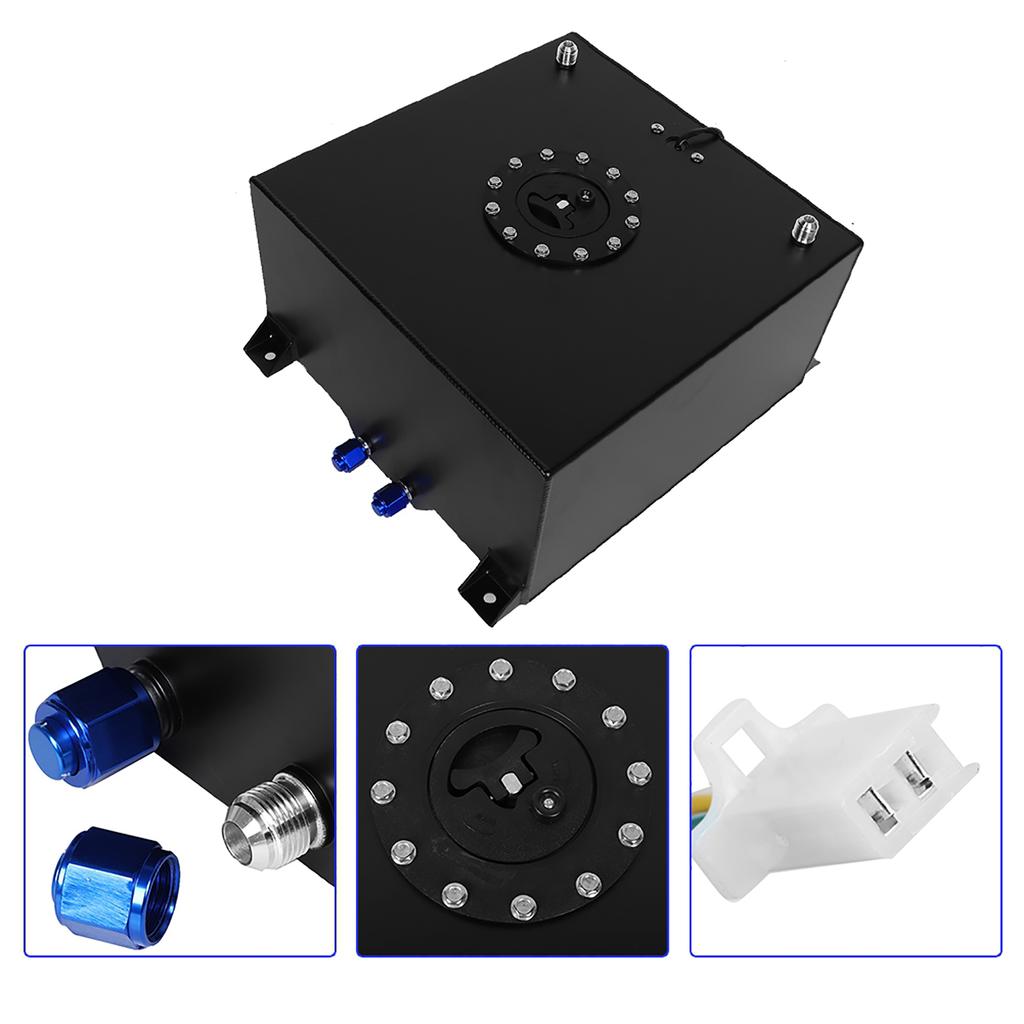 10 Gallon Aluminum Alloy Fuel Cell Gas Tank Level Sender Replacement Auto Vehicle Accessory