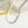 Premium sense simple imitation pearl necklace, chain splicing neck chain, sweet and cool personality versatile pendant, 1 collarbone chain