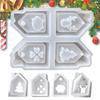 Mini House Casting Silicone Molds 4-Cavity Christmas Casting Moulds Epoxy Resin Mould Epoxy Resin Mould Plaster Art Craft