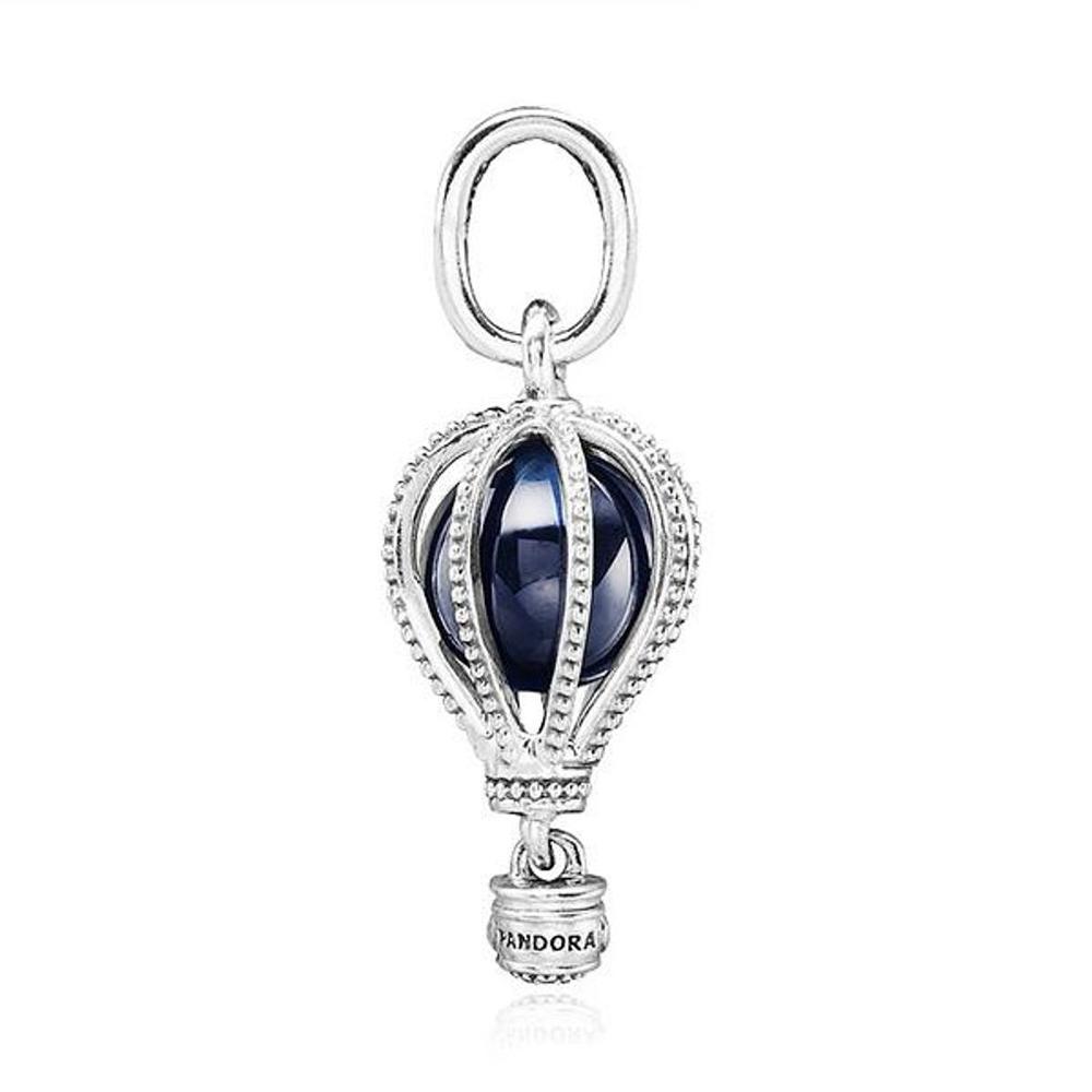 

PANDORA 798064NMB Blue Hot Air Balloon Pendant and Dangle Silver Charm 798064NMB