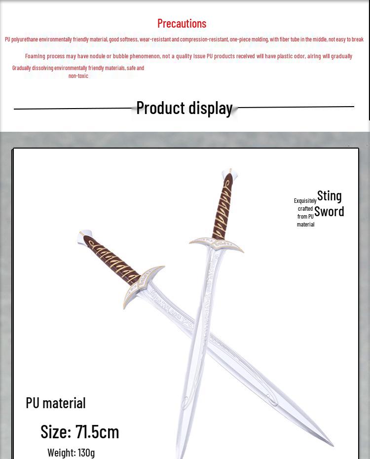 Săbii de jucărie anime de simulare PU pentru copii - Recuzită de film și scenă