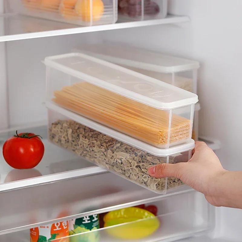 Spaghetti Container Household Cereal Preservation Storage Box with Cover Box Kitchen Food Container