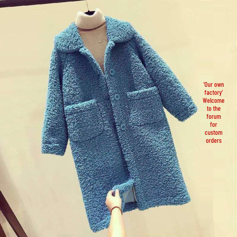 

Women s 2026 Lambswool Mid-Length Sherpa Fleece Coat - Versatile, Thick, Loose Fit for Autumn/Winter 3XL