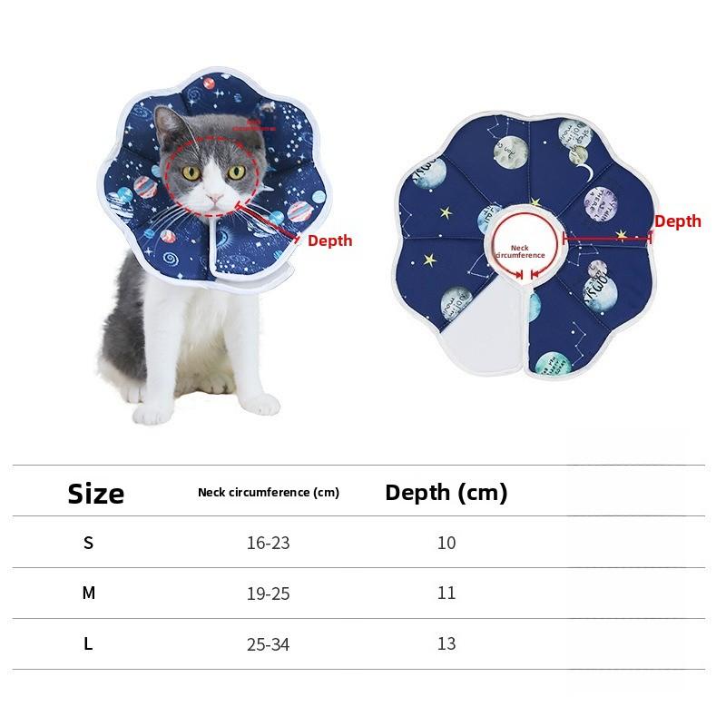 Popular Cat Collar Waterproof Lick proof Sterilized Pet Head Cover Folding Neck Ring Cat and Dog Collar