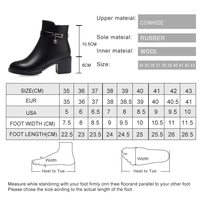Fashion AIYUQI Women's Snow Boots Large Size Warm Wool Women's Winter Boots Non-slip New Genuine Leather Women's Short Boots