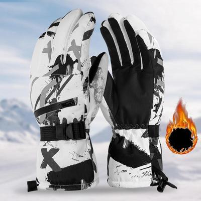 Warme skihandschoenen Winter thermische snowboardhandschoenen Heren Dames Waterdichte handschoenen Antislip touchscreen skihandschoenen