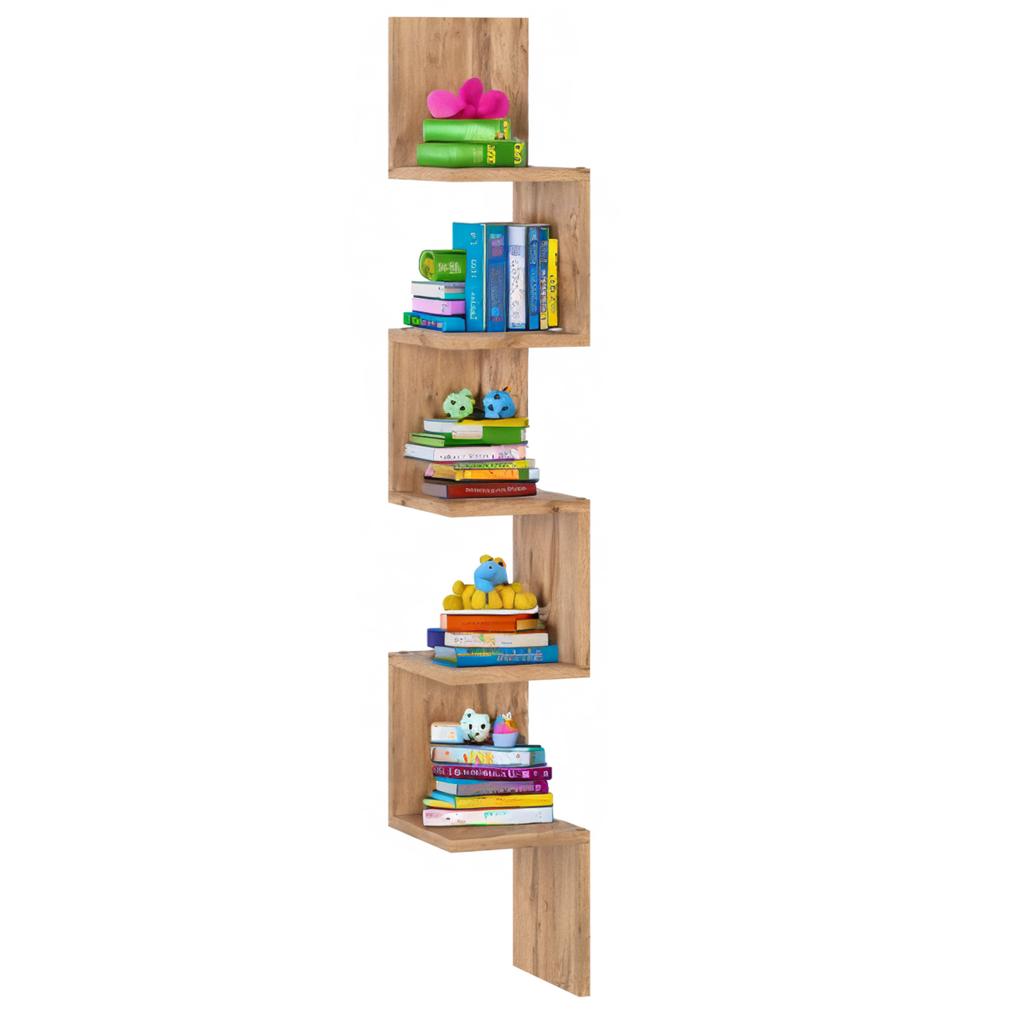 Wotan Corner Wall Hanging Bookshelf For Toys Loft