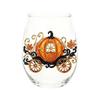 Clear Glass Cups for Party Stemless Wine Glasses with Marine Animal Pattern, 420ml Capacity, High Borosilicate Creative Gift Friends Cup, Round