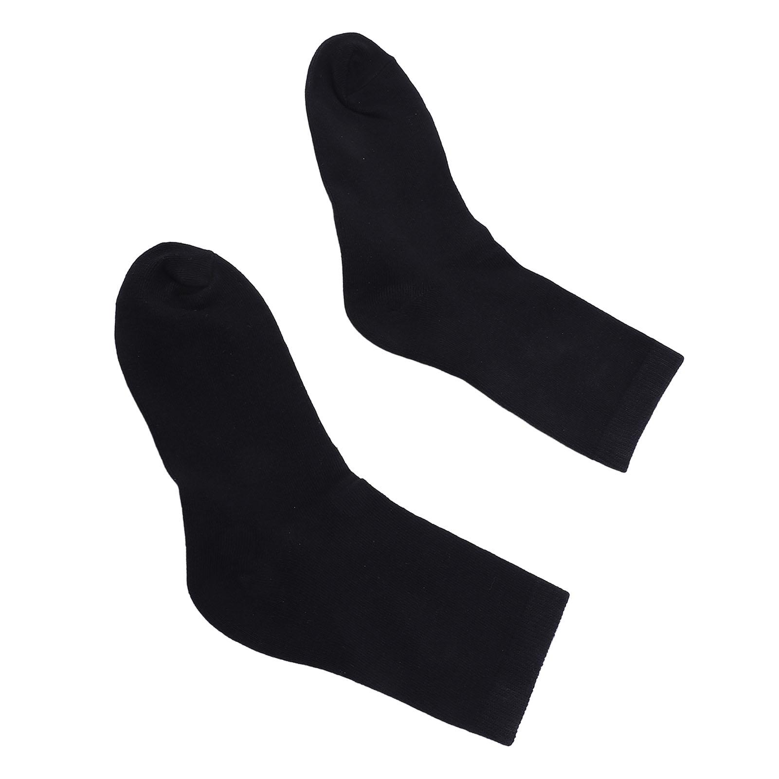 

4 пары увлажняющих гелевых носков для пяток, мягкие хлопковые однотонные хлопковые гелевые носки до середины икры, серые чёрный