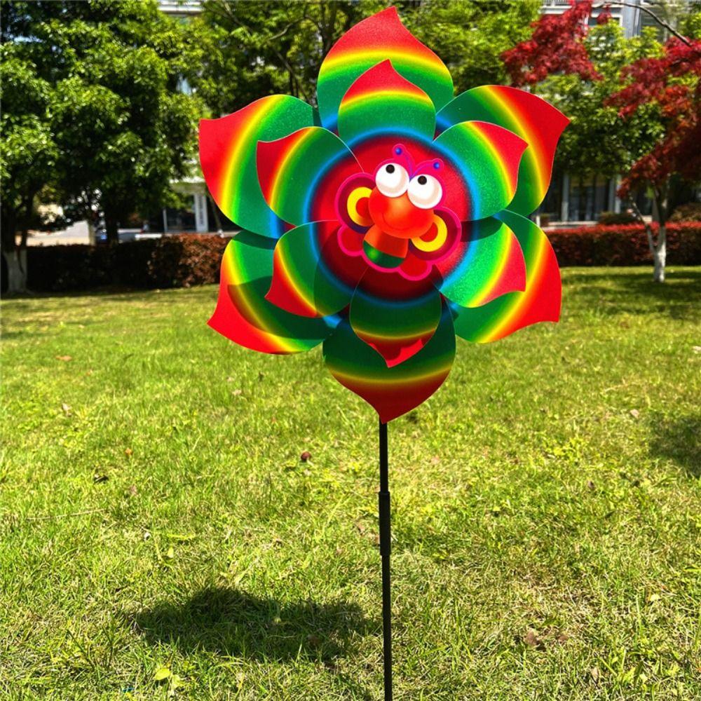 Multistyles Children's Sunflower Windmill Rotating Wind Spinner  Outdoor Party Picnic Decor
