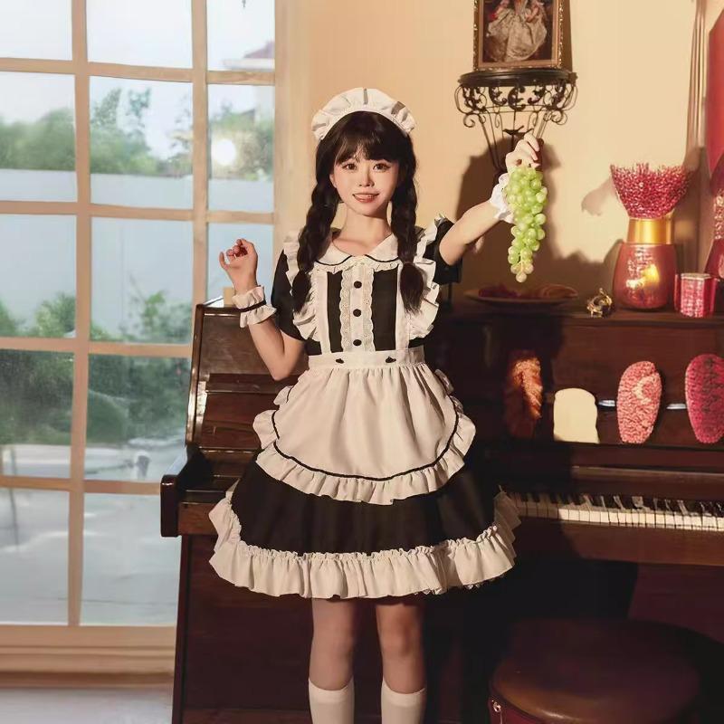 Cute soft girl Lolita maid outfit daily wear milk straps maid outfit animation costume stage performance