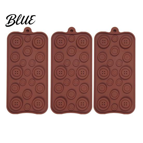 Four Hole Button Shapes 19-Hole Silicone Molds Three Sizes DIY Cake Decorating Tray Handmade Candy Molds Flexible Easy Release Baking Gadgets