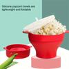 Creative Silicone Microwave Popcorn Bucket Heat Resistant Foldable With Handle And Lid Home Popcorn Making Container Daily Use