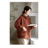 Damen Kapuzen-Fleecejacke Dünn gefüttert Locker geschnitten Einfarbig Lässig Koreanische Mode Frühling Herbst Sweatshirt