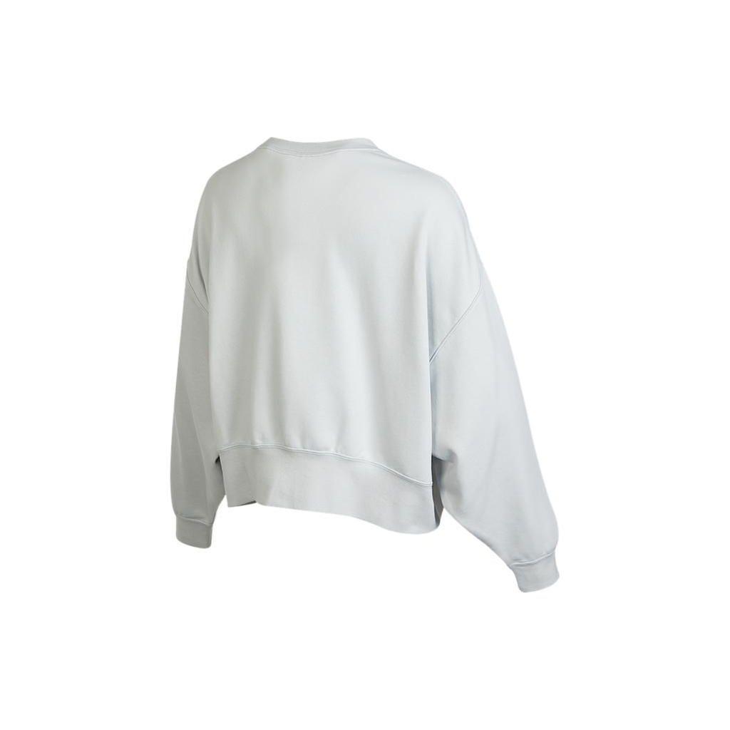 Nike Sportswear French Terry Logo Embroidered Oversized Crew Neck Sweatshirt Women Tops Grey DR7837-025
