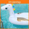 Giant Rainbow Pegasus Inflatable Ride-on Float For Swimming Pool Fun In White Color