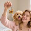 Transparent Dog Hair Storage Container Clear Dog Hair Storage Charm Keychain Adorable Pet Keepsake Capsule Pendant With Key Ring