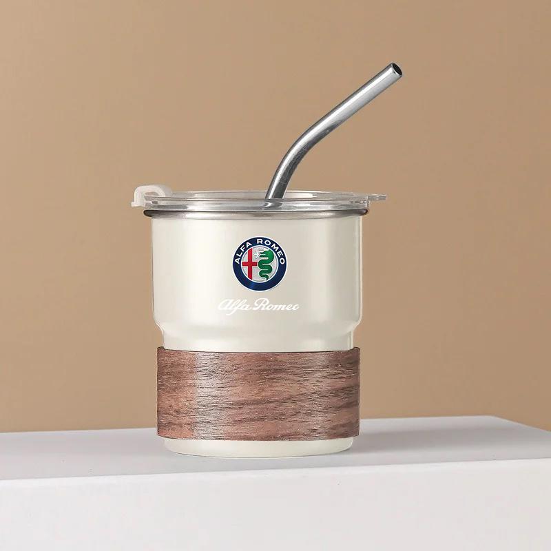 

For Alfa Romeo Stainless Steel cup Coffee Mug Camping beer mug 300ml Bottles For Alfa romeo 156 gt 159 147 166 giulietta giulia