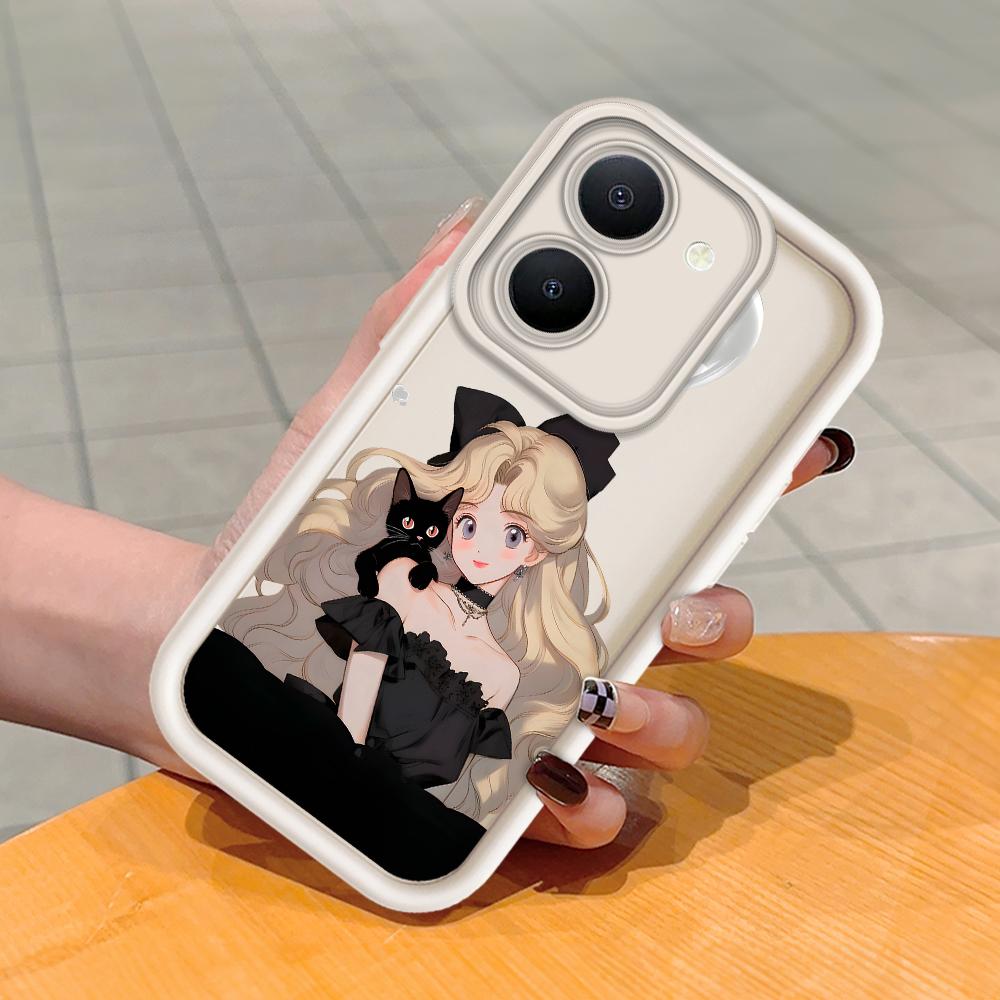 

Мягкий силиконовый квадратный чехол с рисунком лестницы для телефона, полное покрытие, противоударный защитный резиновый чехол для камеры для Vivo Vivo Y81 белый