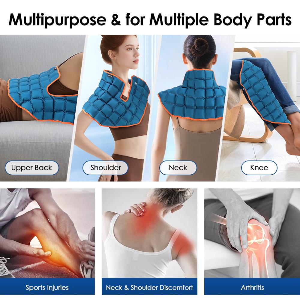 Reusable Large Self-absorbing Water Shawl Pad Polymer Resin Ice Packs Back Knee Neck Shoulder Ankle Sprained Hot & Ice Compress