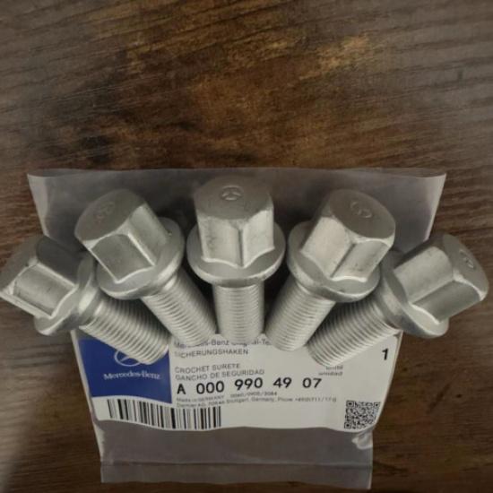 5Pcs Genuine Wheel Lug Bolts Nuts 0009904907 For Mercedes Benz SL550 CLS550 C250