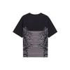 Li-Ning Geometric Pattern Print Cotton Short Sleeve T-Shirt Unisex Tops Black AHSS134-5