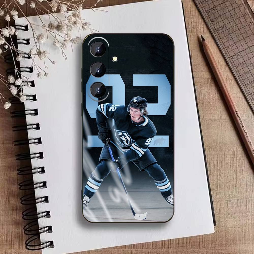 Quinn Hughes-Hockey Phone Case For Samsung Galaxy A73,21,22,32,71,53,52,51,80,5G Soft Black Cover