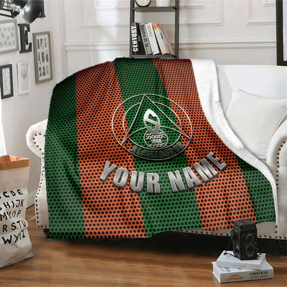 1PC Alanyaspor Custom Name Patterned Flannel Blanket Suitable For All Seasons For Home Decor Warmth And Comfort Gifts Holiday Present