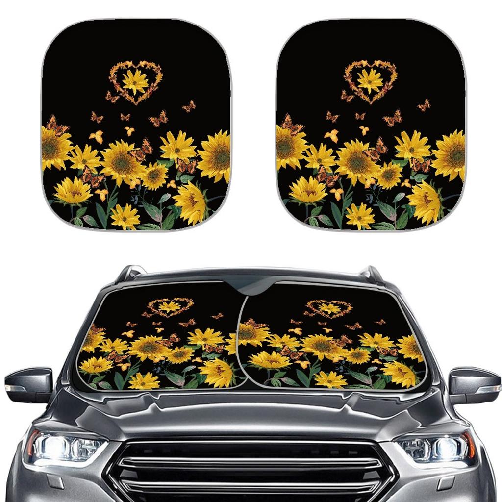 Christmas Eve Fright Element, Car Shade Front Windshield Shade Two-Piece