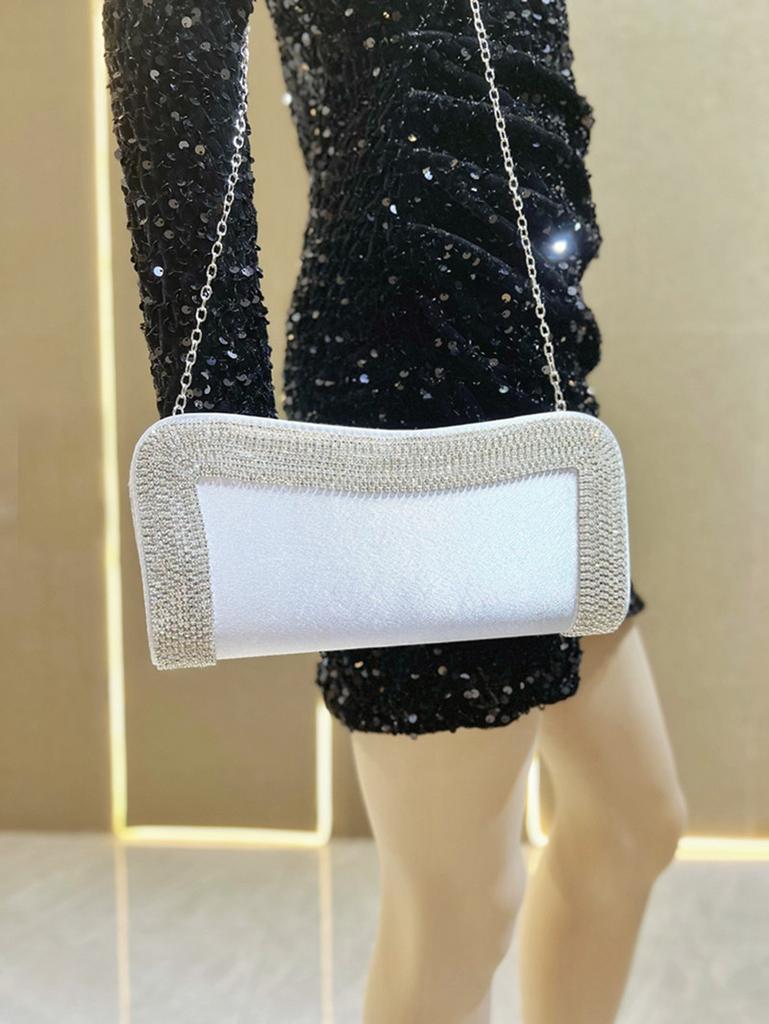2025 Luxury Retro Velvet Women Wedding Party Evening Clutch Bag Lady Elegant Delicate Diamond Handbags New Fashion Shoulder Bag