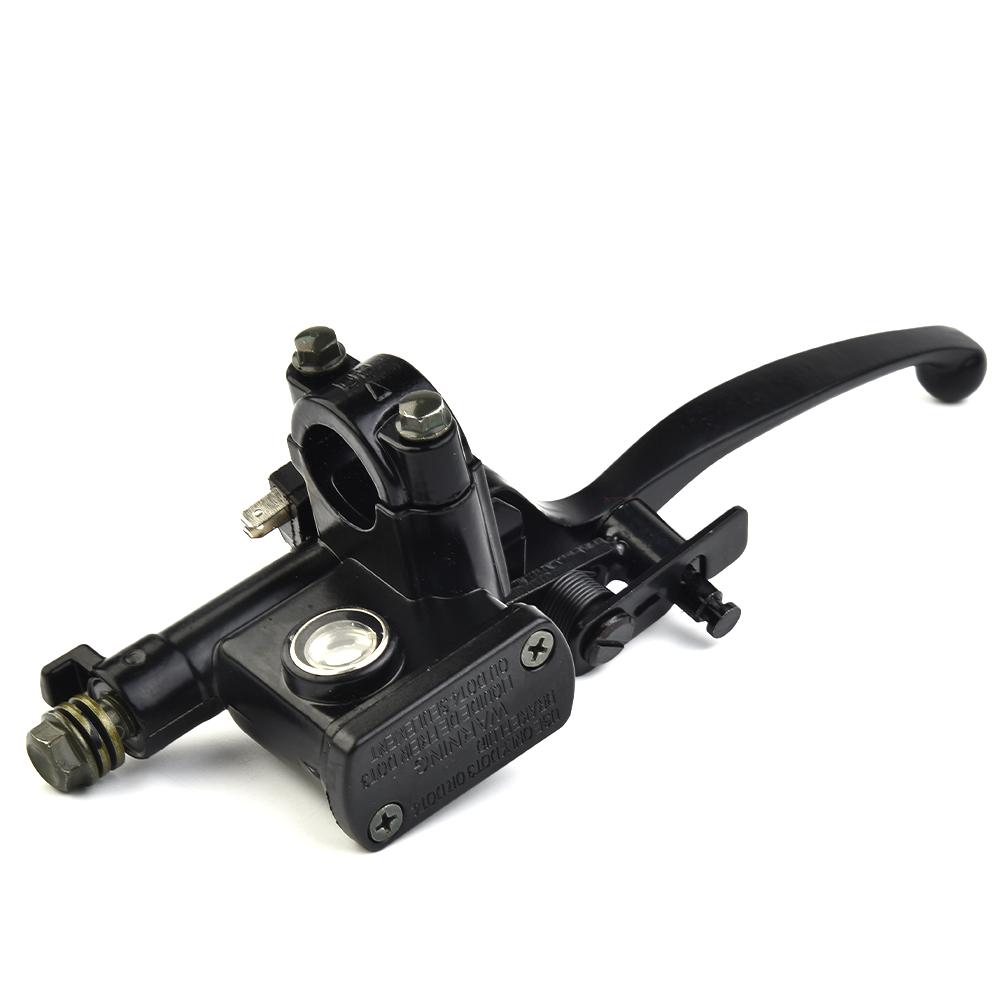 For ATV Dirt Bike Left Hand Brake Master Cylinder for 50cc 150cc with 10mm Oil Pipe Lever for Off Road Vehicles