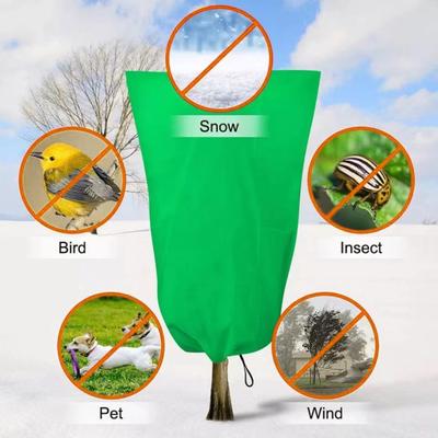 Plant Warm Cover Garden Frost Protection Shield Reusable Winter Cold Proof Cover with Drawstring for Outdoor Plants Trees Shrubs