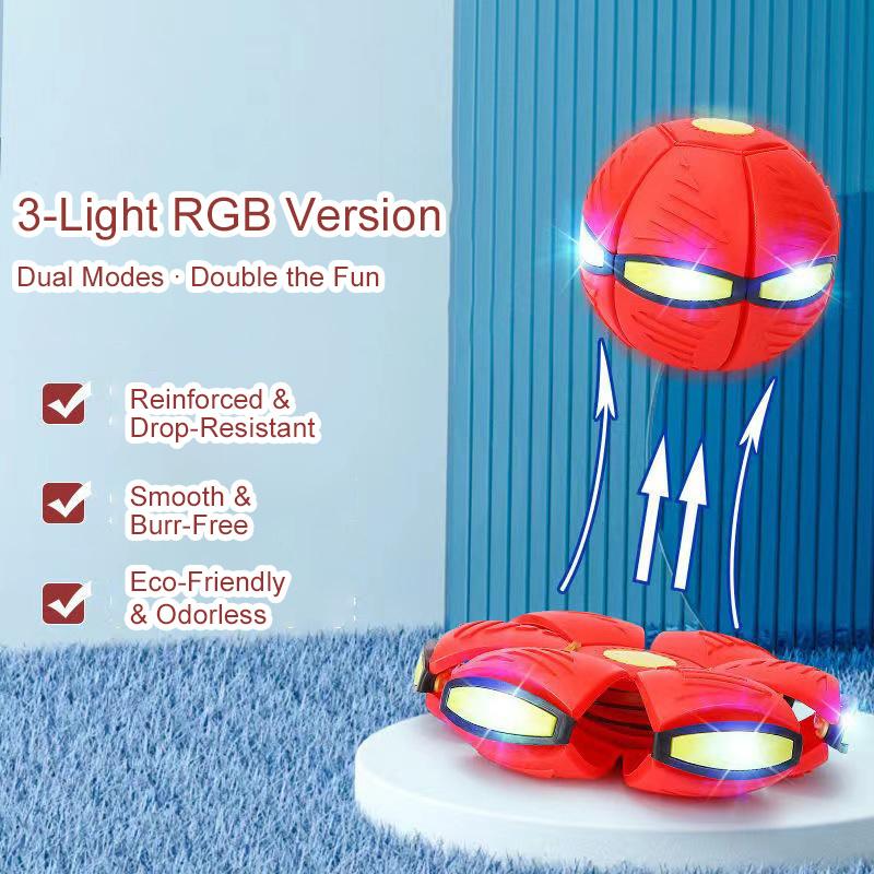 Portable Interactive Flying Saucer Ball Stomp Ufo Magic Balls, Flyer Transforming Glowing Jump Ball, Kids Bouncy Stomp Ball