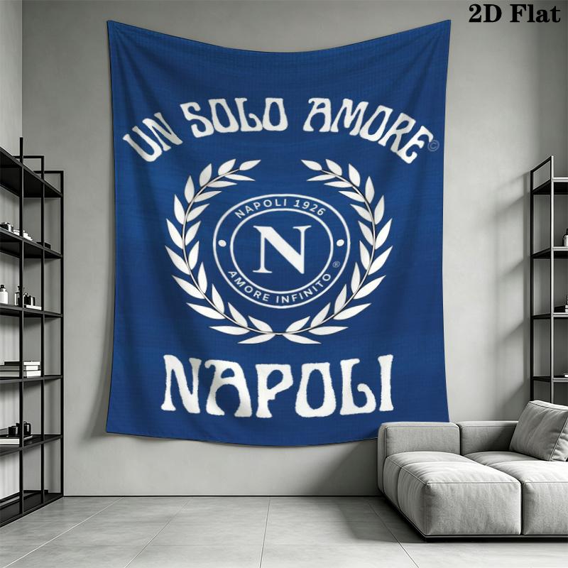 Napoli Wall Tapestry Aesthetic Wall Hanging Printed Fabric Blanket Decorative Tapestries for Bedroom Living Room Home Decor