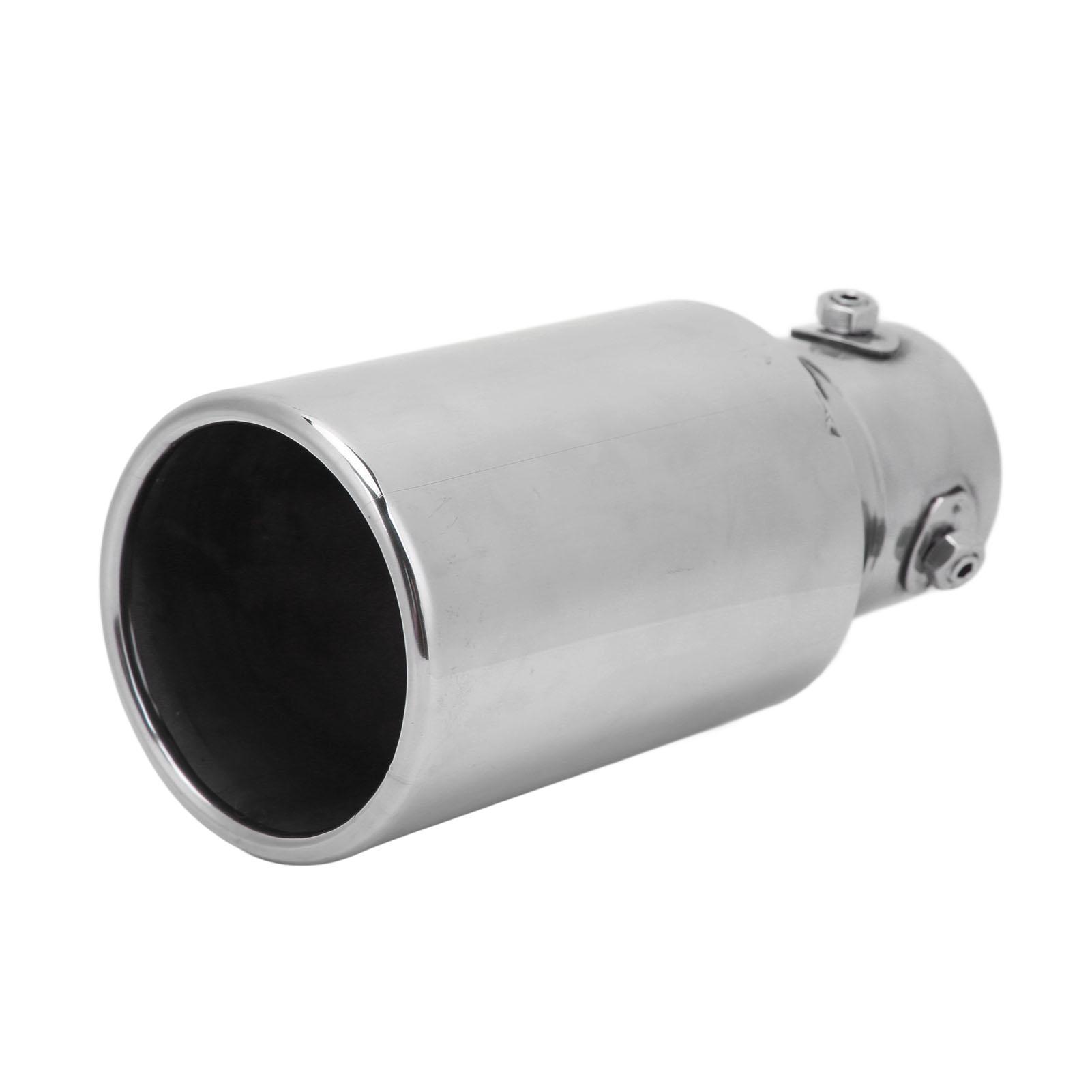 

Car Exhaust Tip 60x89mm Stainless Steel Silver Mirror Polished Round Universal for Automobiles