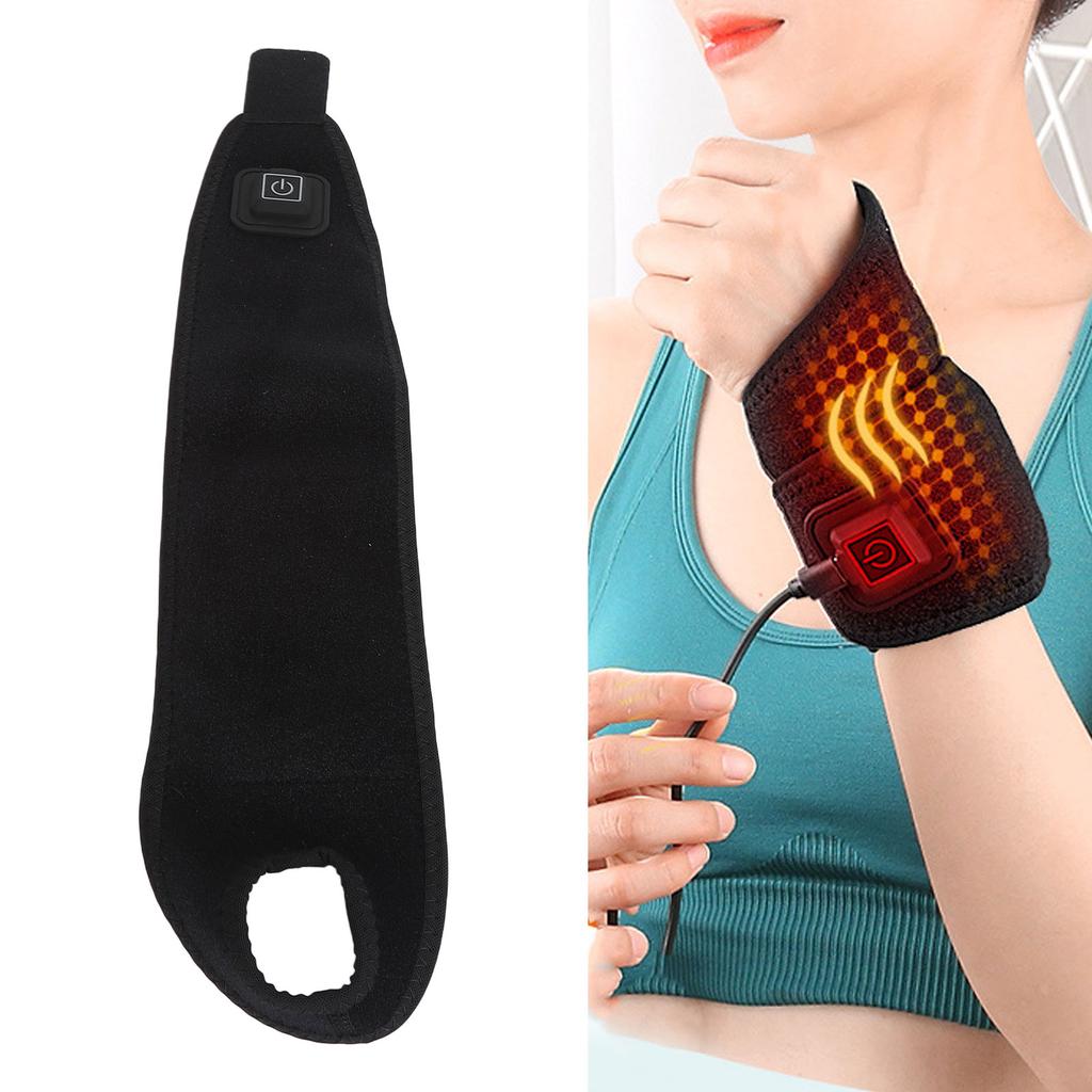 Electric Heated Wrist Brace Hot Compress Reduce Fatigue Keep Warm USB Hand Heating Wrap Band