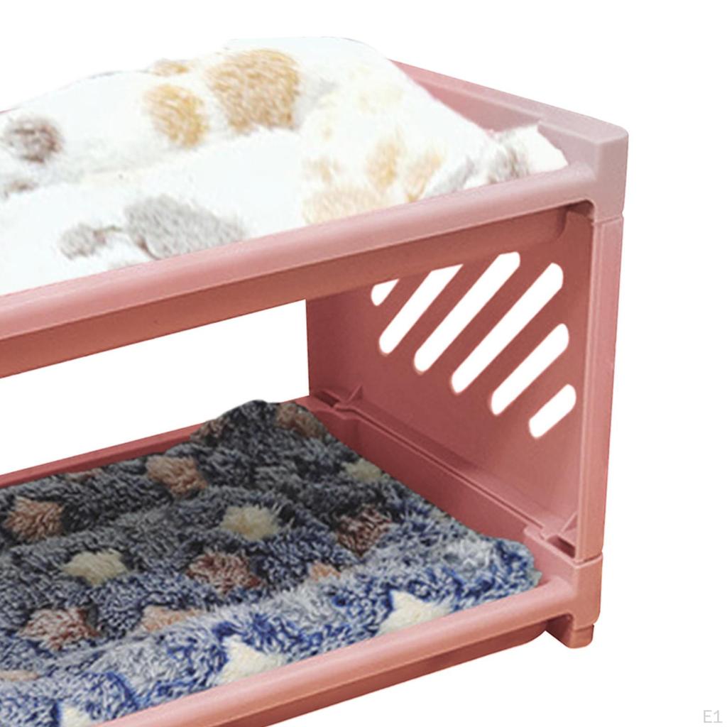 Bed House, with Sleeping Mat Bunny Hideout Hut, Winter Warm Pet Shelter for Cage Accessories Hamster