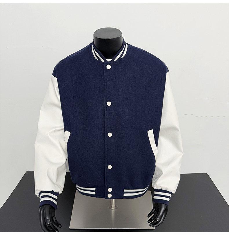 Herren Herbst Neu Locker Lässig Pornografisches Paar Baseball-Uniform Stehkragen Jacke Oberteil