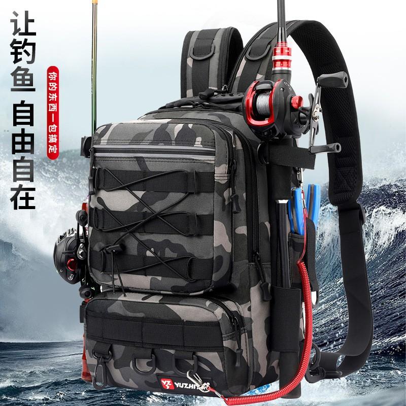 Waterproof Multi-Use Fishing Tackle Backpack With Rod Compartment Freshwater Saltwater Angling