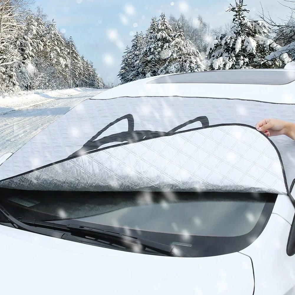 Cartoon Car Windshield Heat-insulating Cover Auto Front Window Frost Blanket Snow Cover For Suv Trucks Winter Car Accessories