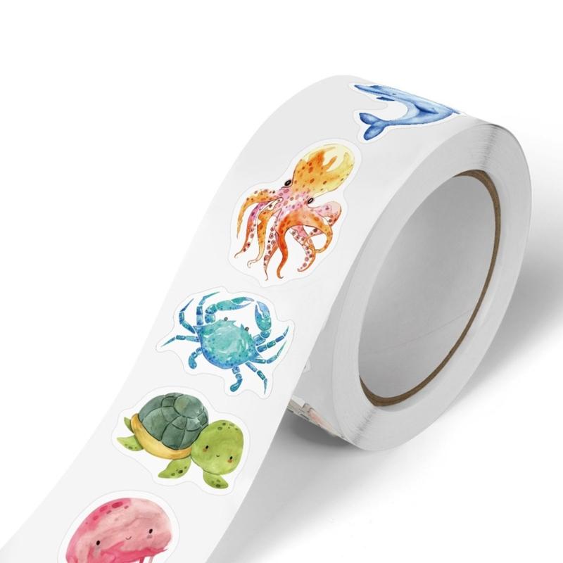 3000Pcs Marine Animal Sticker Water Resistant Adhesive Sticker for Scrapbooking Laptop Journal Phone Covers Luggage