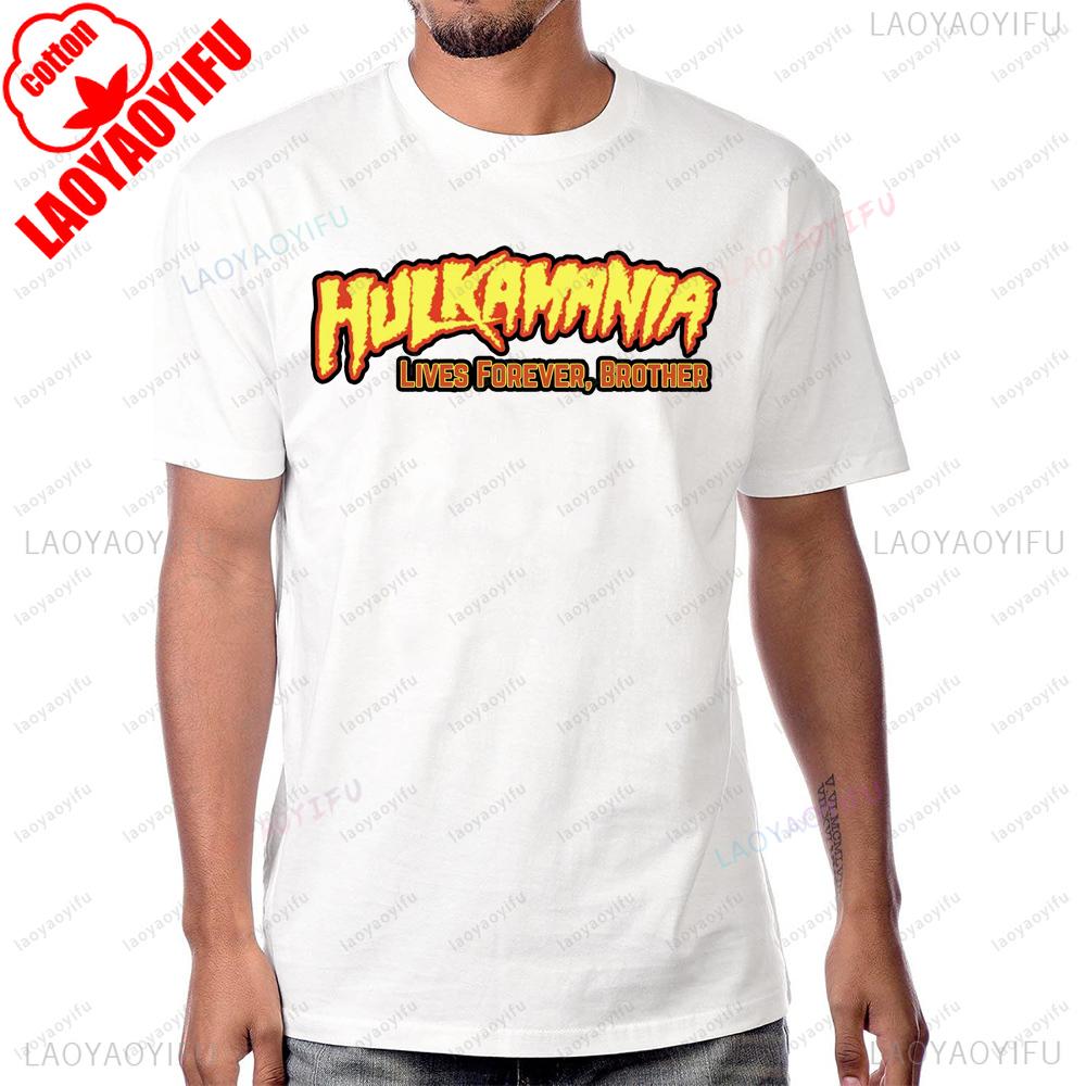 Hulkamania Hulk-Hogan Hölle RIP Legenden sterben nie 1953-2025 Gedenk-T-Shirt Harajuku Streetwear Lässig Wrestler-Fans T-Shirt