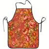 1pc Vintage Apron with Rose Floral Design, Durable And Easy-Clean, Adjustable Waist Tie, Suitable for Kitchen Cooking, Gardening, Fruit Picking, Chris