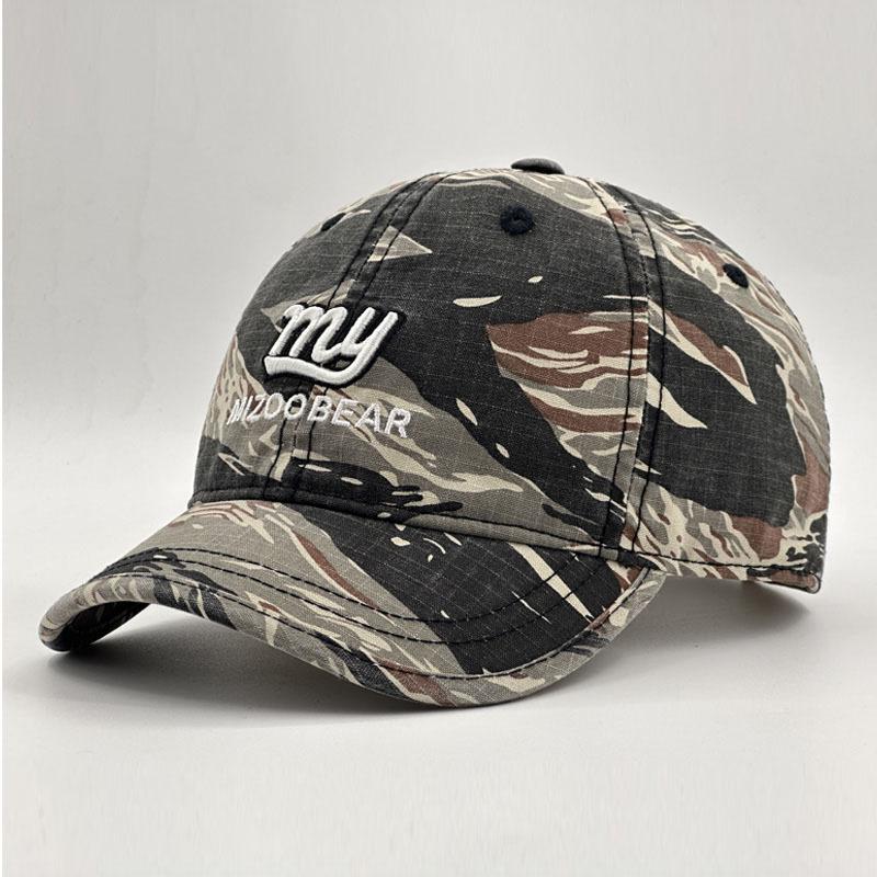 YIRAN Dayang hat Grote Maat Amerikaanse Retro Camouflage Pet met Korte Klep Unisex Lente Zomer Letter Borduurwerk Tooling Dunne Buiten Sport Pet one size fits all