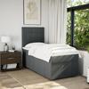Box Spring Bed with Mattress Dark Gray 80x200 Cm Fabric