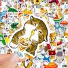10/30/50pcs Funny Cute Cat Cartoon Stickers Kawaii Creative Graffiti Kitten Decals DIY Laptop Water Bottle Phone Sticker Decor
