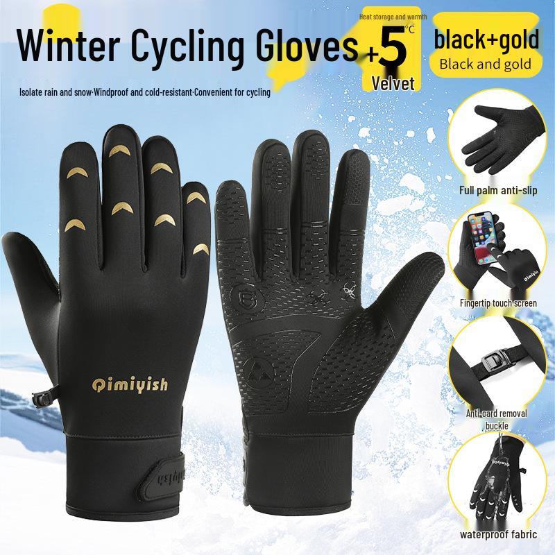 Unisex Winter Skihandschuhe: Samtgefüttert, Touchscreen-kompatibel, Winddicht und Kälteschutz für Outdoor-Sportarten