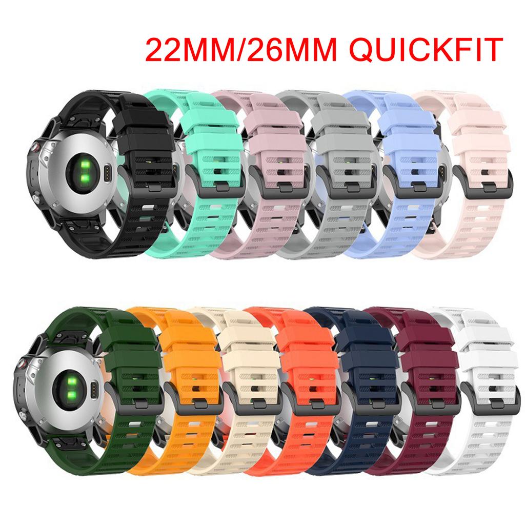 26 20 22 MM Watchband For Garmin Fenix 6 6X Pro 5 5S 5X Plus 3HR Fenix7 Fenix 8 Silicone QuickFit Watch Easyfit Wrist Band Strap