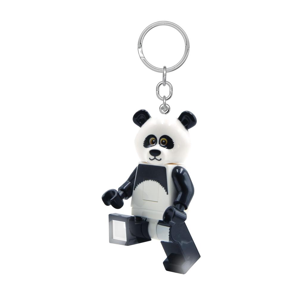 IQ Iconic Panda Guy Key Light Keychain LED Keychain Light Building Blocks Toy Doll with Movable Joints Mini Figure
